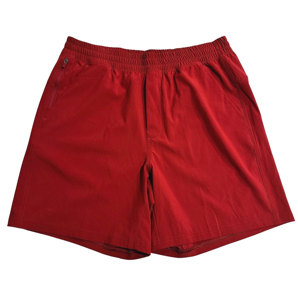 VRST Mens All-In Unlined Shorts Medium Cranberry Red Athletic Stretch Training